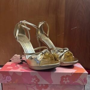 Charlotte Russe Gold Knot Heels